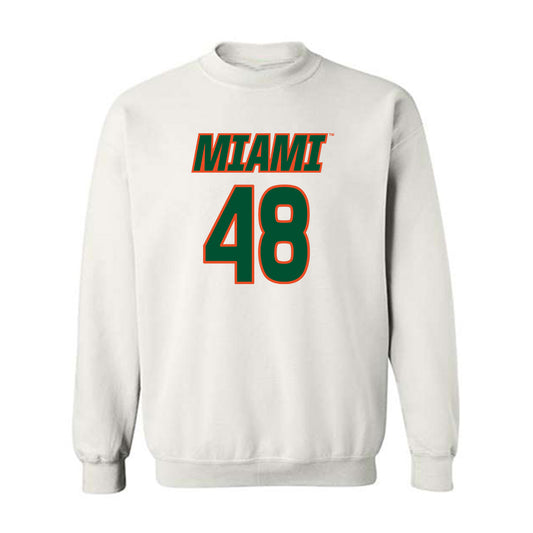 Miami - NCAA Women's Soccer : sage carey - Replica Shersey Crewneck Sweatshirt-0