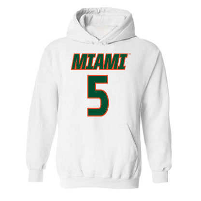 Miami - NCAA Women's Soccer : Amanda Peck - Replica Shersey Hooded Sweatshirt-0
