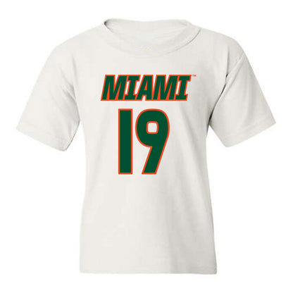 Miami - NCAA Women's Soccer : Madison Landers - Replica Shersey Youth T-Shirt-0