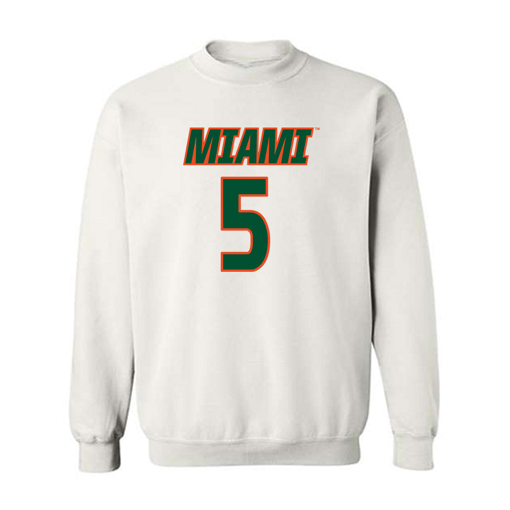 Miami - NCAA Women's Soccer : Amanda Peck - Replica Shersey Crewneck Sweatshirt-0