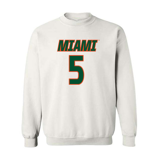 Miami - NCAA Women's Soccer : Amanda Peck - Replica Shersey Crewneck Sweatshirt-0