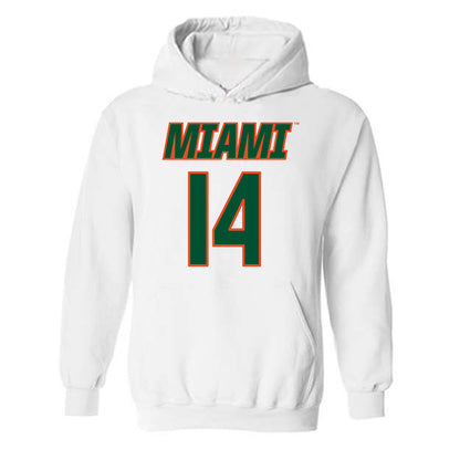 Miami - NCAA Women's Soccer : Taylor Maxwell - Replica Shersey Hooded Sweatshirt-0