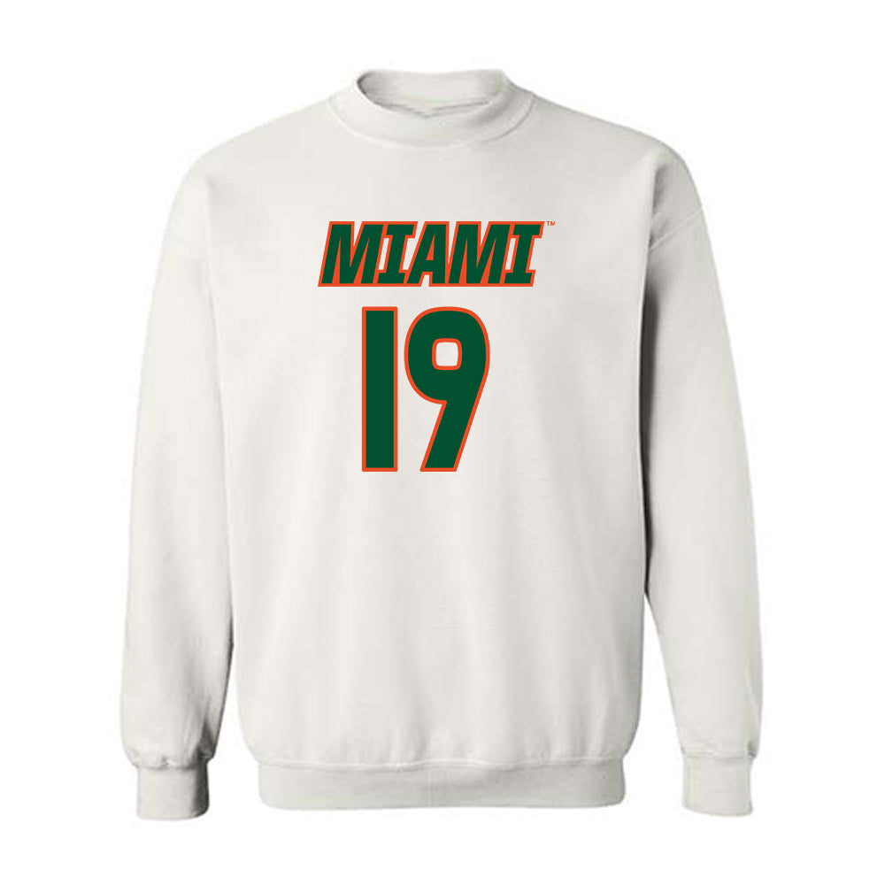 Miami - NCAA Women's Soccer : Maddie Landers - Replica Shersey Crewneck Sweatshirt-0