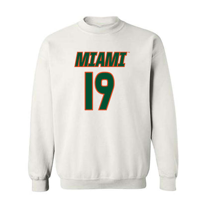 Miami - NCAA Women's Soccer : Maddie Landers - Replica Shersey Crewneck Sweatshirt-0
