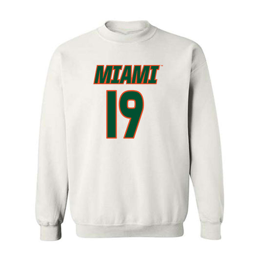 Miami - NCAA Women's Soccer : Maddie Landers - Replica Shersey Crewneck Sweatshirt-0