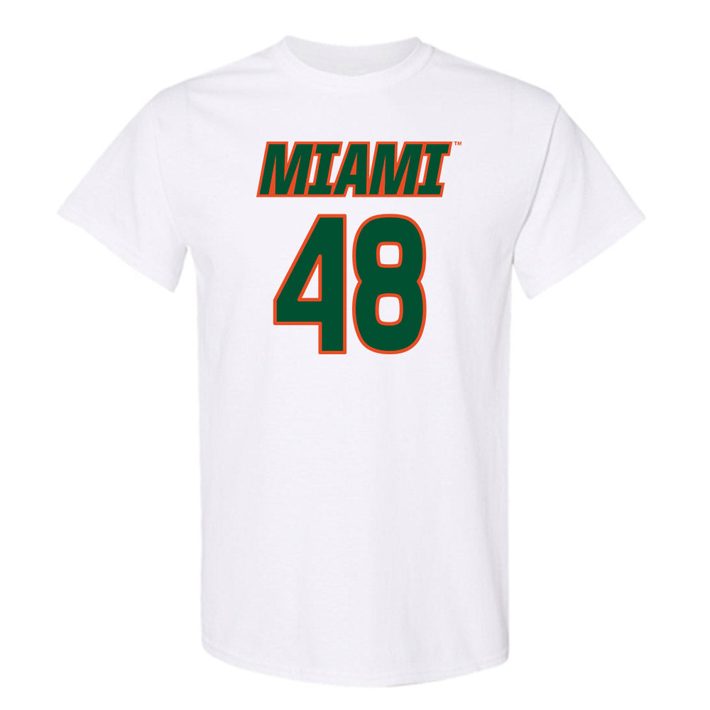 Miami - NCAA Women's Soccer : sage carey - Replica Shersey T-Shirt-0