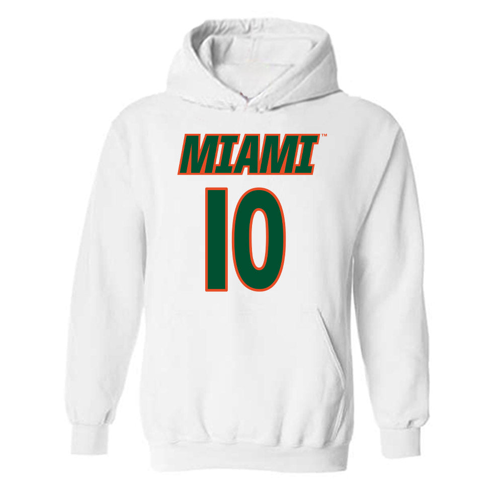 Miami - NCAA Women's Soccer : Eabha Omahony - Replica Shersey Hooded Sweatshirt-0