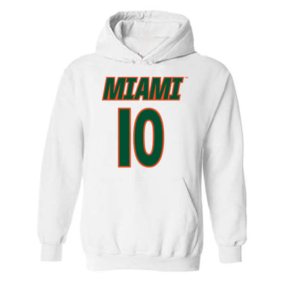 Miami - NCAA Women's Soccer : Eabha Omahony - Replica Shersey Hooded Sweatshirt-0
