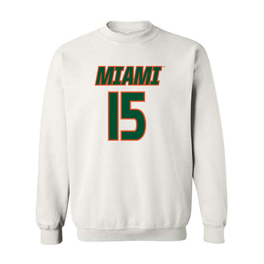 Miami - NCAA Women's Soccer : Allie Serlenga - Replica Shersey Crewneck Sweatshirt-0