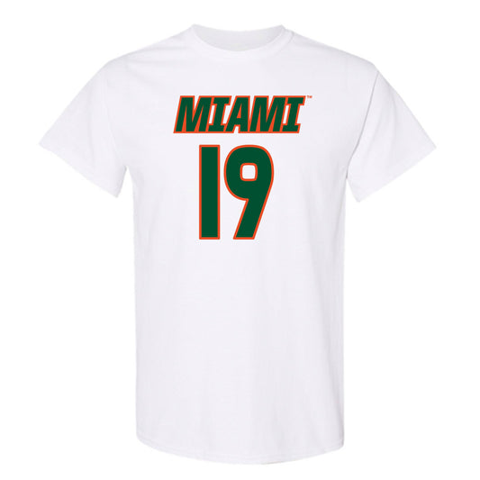 Miami - NCAA Women's Soccer : Maddie Landers - Replica Shersey T-Shirt-0