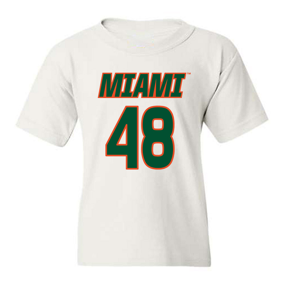 Miami - NCAA Women's Soccer : sage carey - Replica Shersey Youth T-Shirt-0