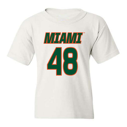 Miami - NCAA Women's Soccer : sage carey - Replica Shersey Youth T-Shirt-0