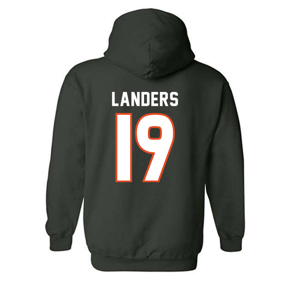 Miami - NCAA Women's Soccer : Madison Landers - Replica Shersey Hooded Sweatshirt-1