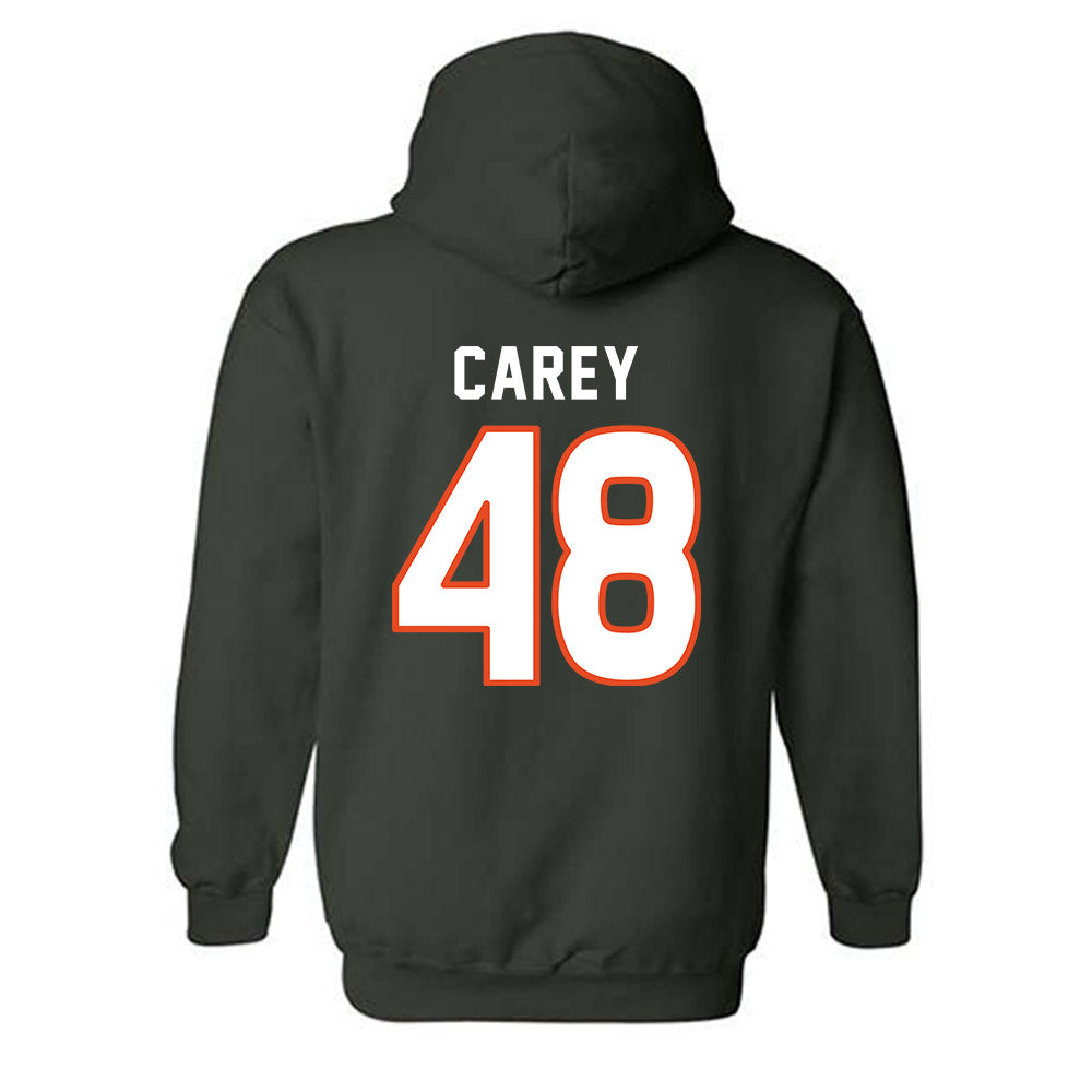 Miami - NCAA Women's Soccer : sage carey - Replica Shersey Hooded Sweatshirt-1