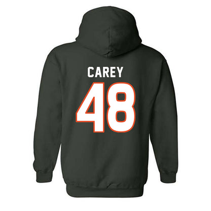Miami - NCAA Women's Soccer : sage carey - Replica Shersey Hooded Sweatshirt-1