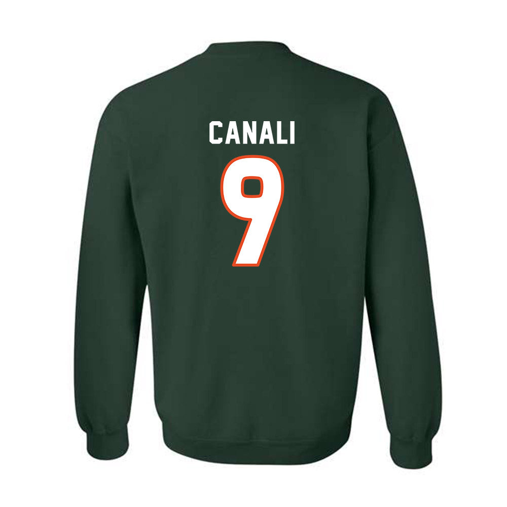 Miami - NCAA Women's Soccer : Giovana Canali - Replica Shersey Crewneck Sweatshirt-1