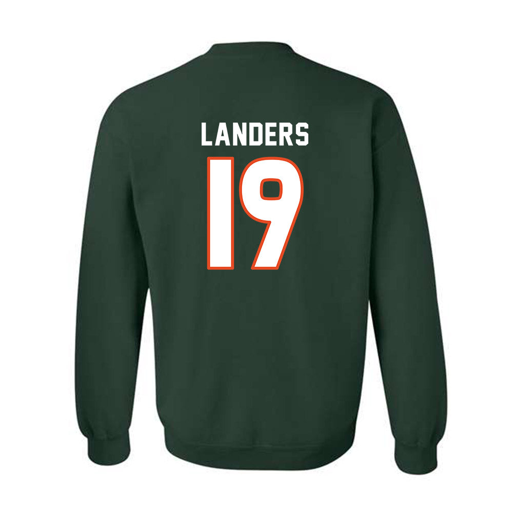Miami - NCAA Women's Soccer : Maddie Landers - Replica Shersey Crewneck Sweatshirt-1