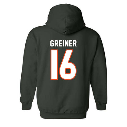 Miami - NCAA Women's Soccer : Sarah Greiner - Replica Shersey Hooded Sweatshirt-1