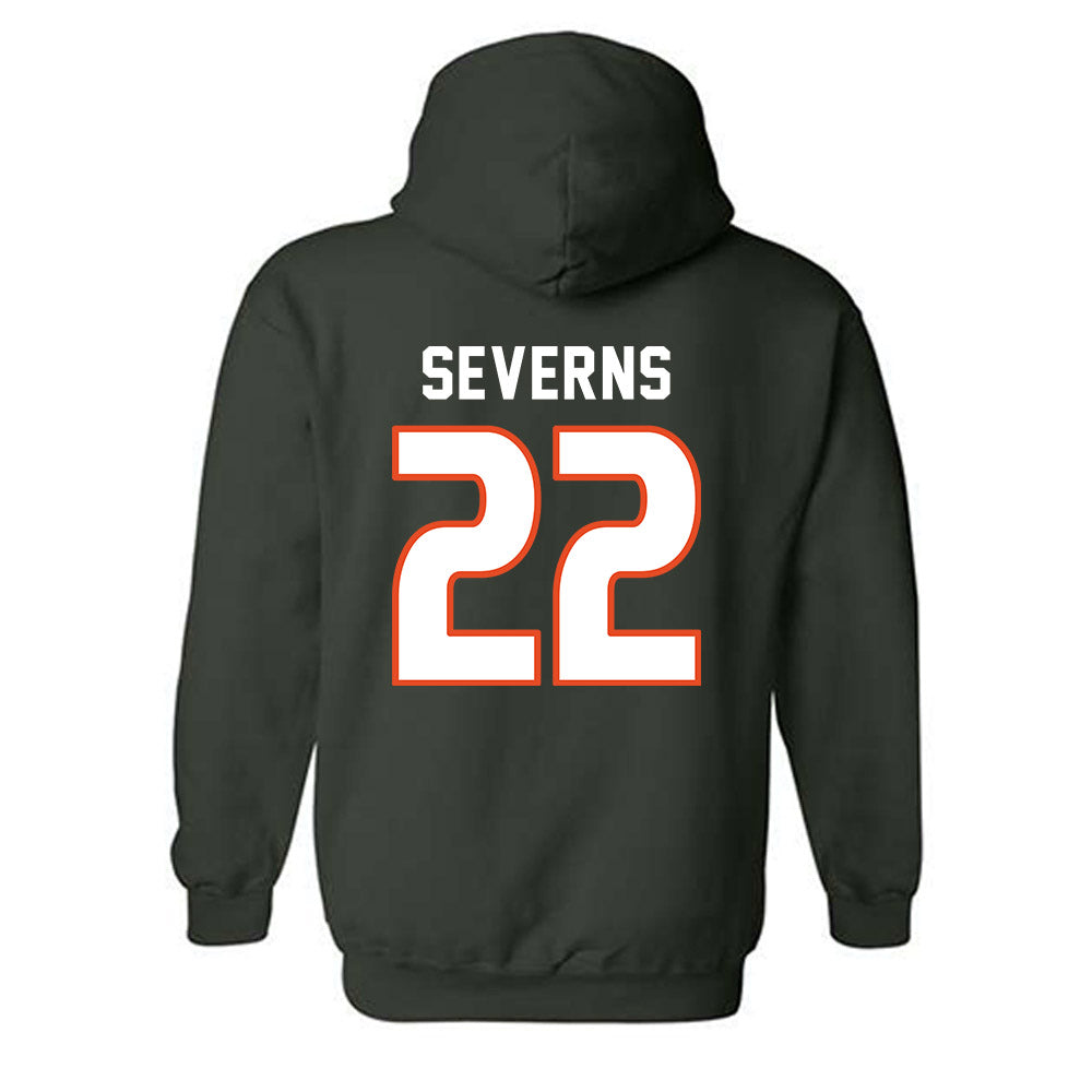Miami - NCAA Women's Soccer : Brie Severns - Replica Shersey Hooded Sweatshirt-1