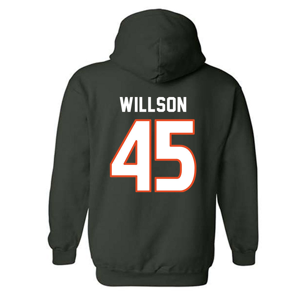 Miami - NCAA Women's Soccer : Gray Willson - Replica Shersey Hooded Sweatshirt