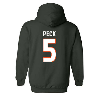 Miami - NCAA Women's Soccer : Amanda Peck - Replica Shersey Hooded Sweatshirt-1