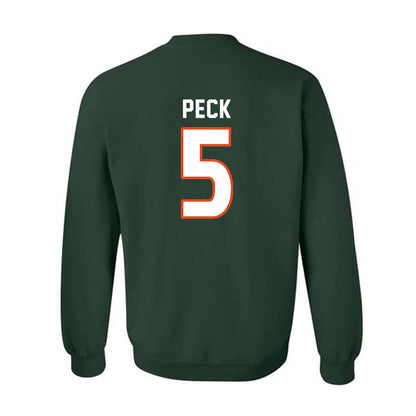Miami - NCAA Women's Soccer : Amanda Peck - Replica Shersey Crewneck Sweatshirt-1