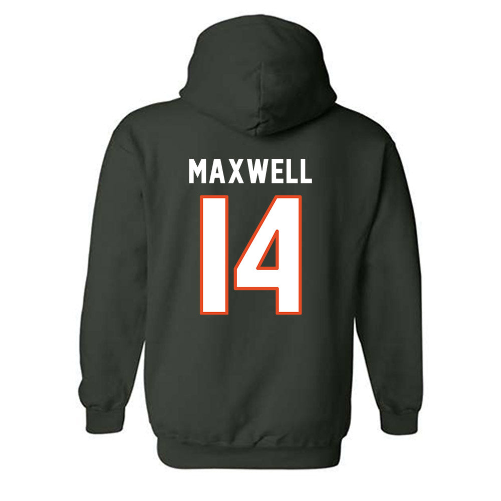 Miami - NCAA Women's Soccer : Taylor Maxwell - Replica Shersey Hooded Sweatshirt-1