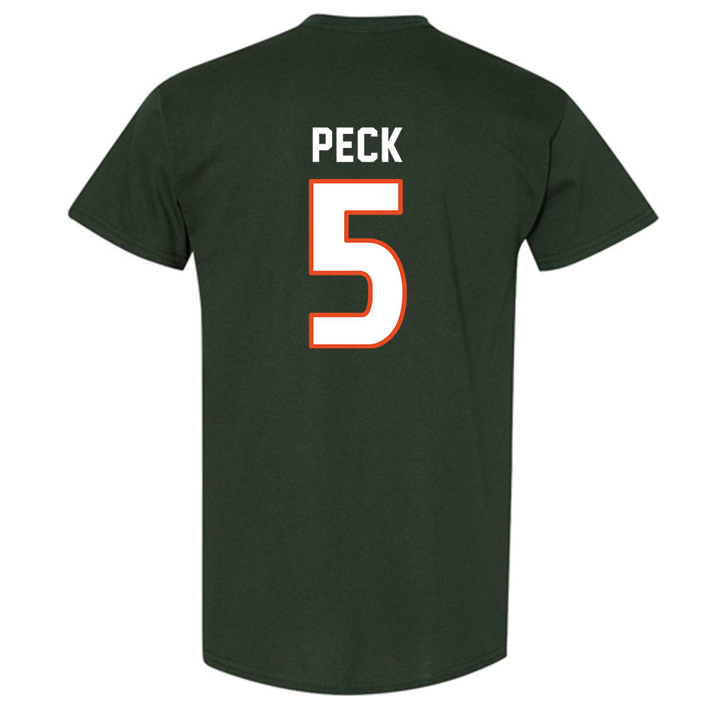 Miami - NCAA Women's Soccer : Amanda Peck - Replica Shersey T-Shirt-1