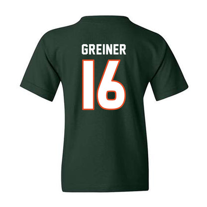 Miami - NCAA Women's Soccer : Sarah Greiner - Replica Shersey Youth T-Shirt-1