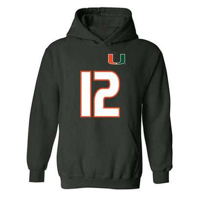 Miami - NCAA Women's Soccer : Teegan Melenhorst - Replica Shersey Hooded Sweatshirt-0