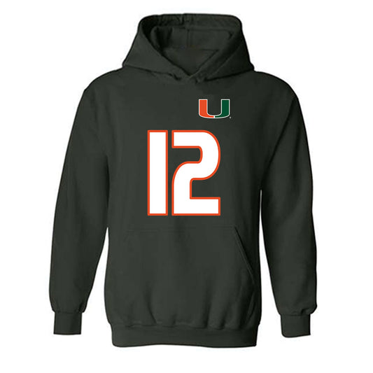 Miami - NCAA Women's Soccer : Teegan Melenhorst - Replica Shersey Hooded Sweatshirt-0