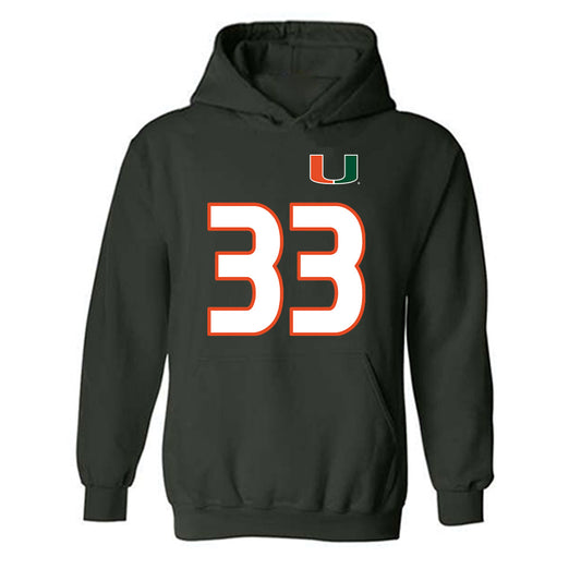 Miami - NCAA Women's Soccer : Hanna Moore - Replica Shersey Hooded Sweatshirt