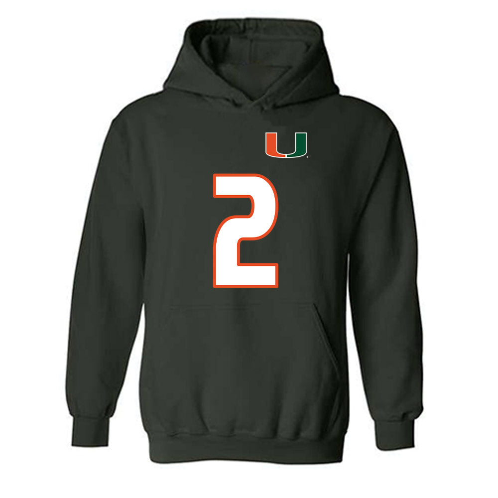 Miami - NCAA Women's Soccer : Emilie Simpson - Replica Shersey Hooded Sweatshirt-0