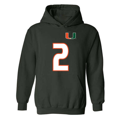 Miami - NCAA Women's Soccer : Emilie Simpson - Replica Shersey Hooded Sweatshirt-0