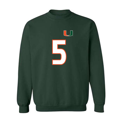 Miami - NCAA Women's Soccer : Amanda Peck - Replica Shersey Crewneck Sweatshirt-0