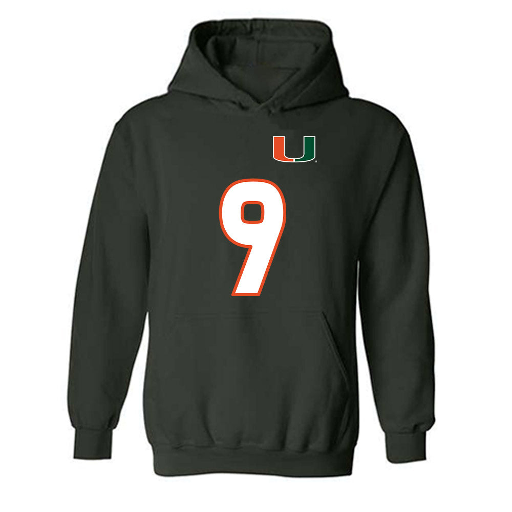Miami - NCAA Women's Soccer : Giovana Canali - Replica Shersey Hooded Sweatshirt-0