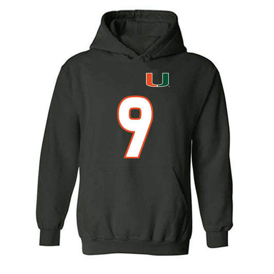 Miami - NCAA Women's Soccer : Giovana Canali - Replica Shersey Hooded Sweatshirt-0
