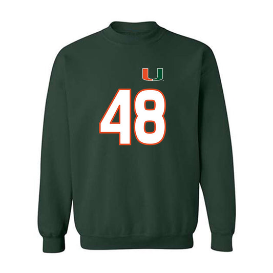 Miami - NCAA Women's Soccer : sage carey - Replica Shersey Crewneck Sweatshirt-0