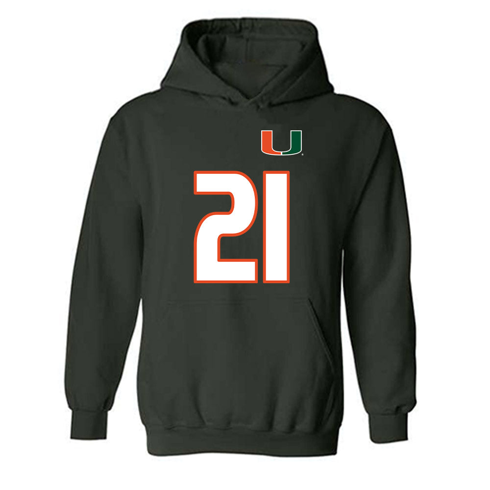 Miami - NCAA Women's Soccer : Kyla Gallagher - Replica Shersey Hooded Sweatshirt