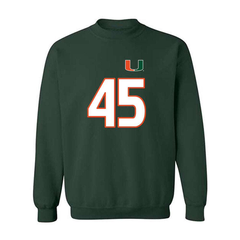 Miami - NCAA Women's Soccer : Gray Willson - Replica Shersey Crewneck Sweatshirt