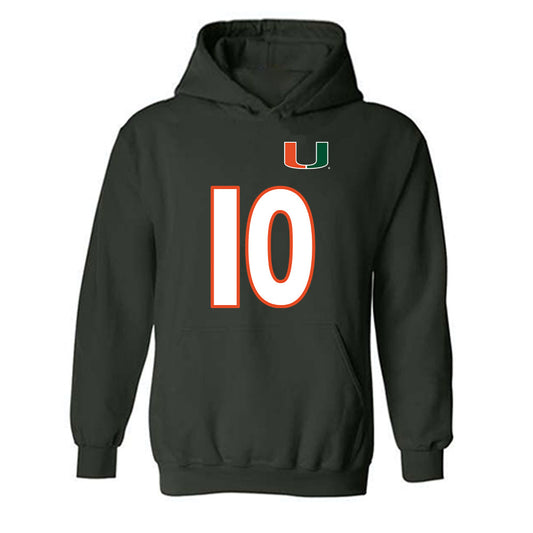 Miami - NCAA Women's Soccer : Eabha Omahony - Replica Shersey Hooded Sweatshirt-0