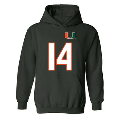 Miami - NCAA Women's Soccer : Taylor Maxwell - Replica Shersey Hooded Sweatshirt-0