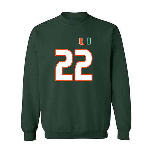 Miami - NCAA Women's Soccer : Brie Severns - Replica Shersey Crewneck Sweatshirt-0