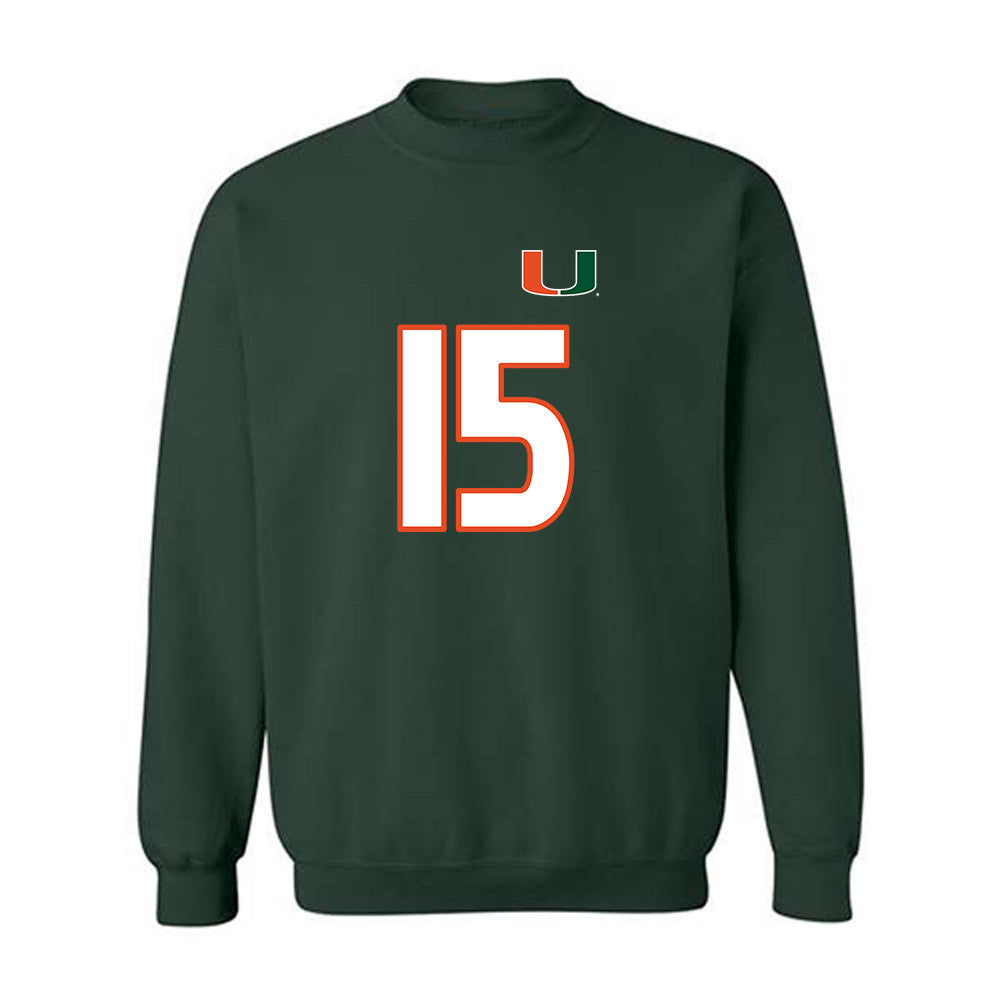 Miami - NCAA Women's Soccer : Allie Serlenga - Replica Shersey Crewneck Sweatshirt-0