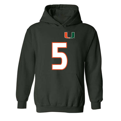 Miami - NCAA Women's Soccer : Amanda Peck - Replica Shersey Hooded Sweatshirt-0