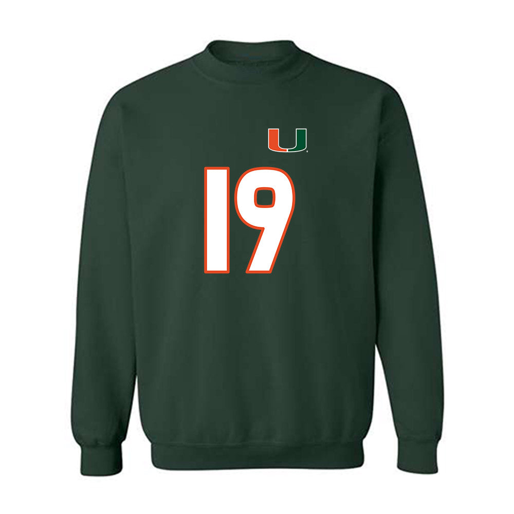 Miami - NCAA Women's Soccer : Maddie Landers - Replica Shersey Crewneck Sweatshirt-0