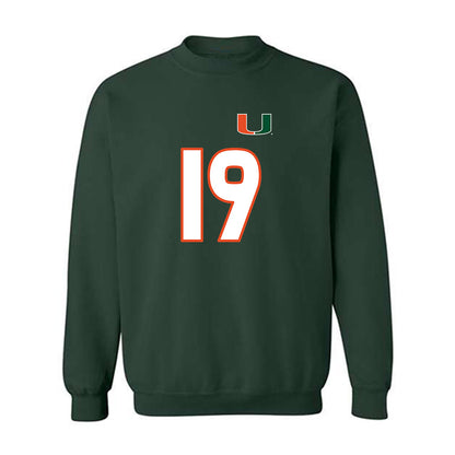 Miami - NCAA Women's Soccer : Maddie Landers - Replica Shersey Crewneck Sweatshirt-0