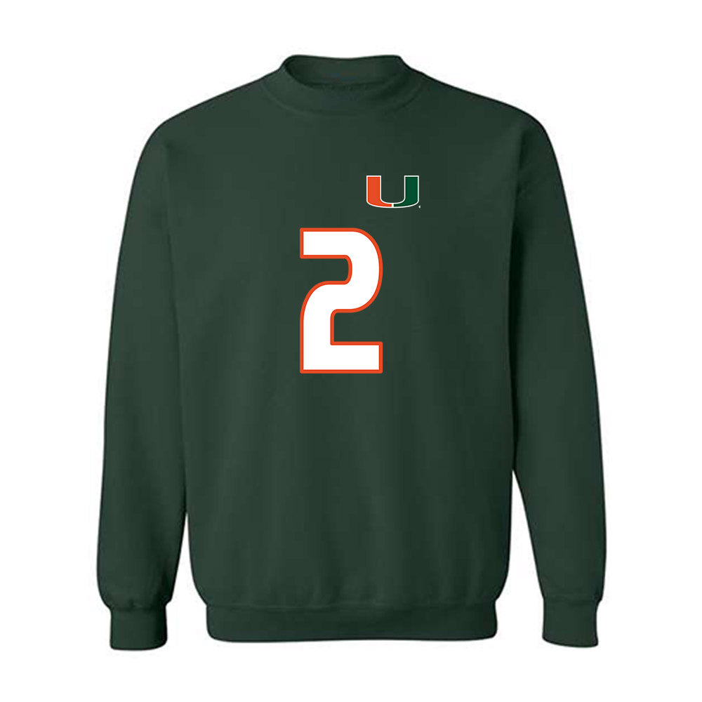 Miami - NCAA Women's Soccer : Emilie Simpson - Replica Shersey Crewneck Sweatshirt-0