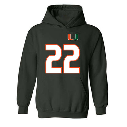 Miami - NCAA Women's Soccer : Brie Severns - Replica Shersey Hooded Sweatshirt-0