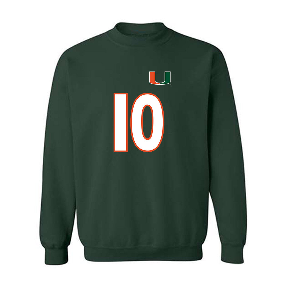 Miami - NCAA Women's Soccer : Eabha Omahony - Replica Shersey Crewneck Sweatshirt-0